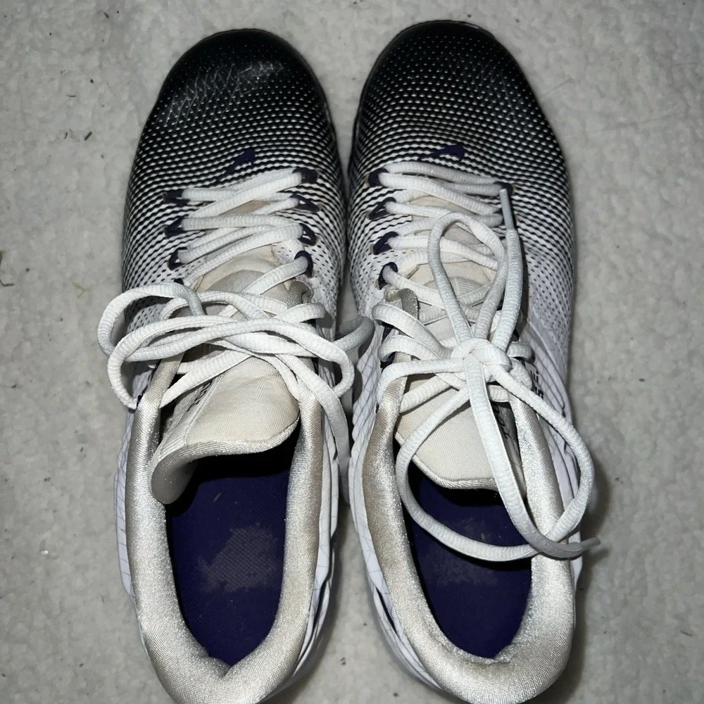TCU Horned Frogs‎ Nike Trout Turf Cleat Men's 9.5 White/Purple Promo Sample Rare